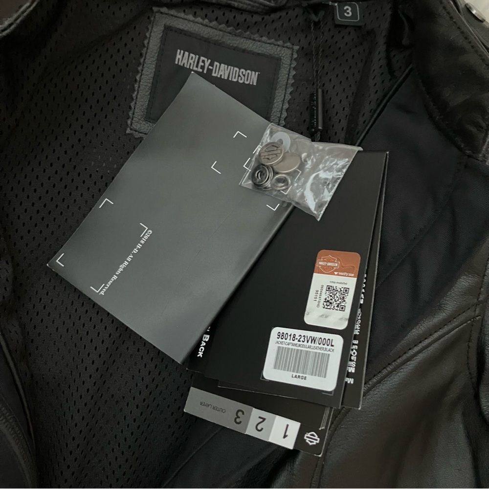 HARLEY DAVIDSON H-D Flex Layering System Captains Leather Jacket Outer Layer NWT - Picture 11 of 14
